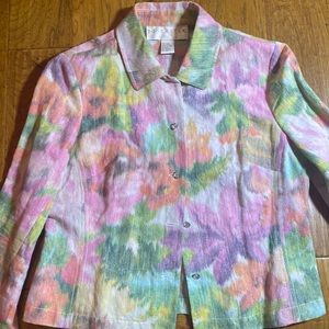 Ladies pink linen jacket